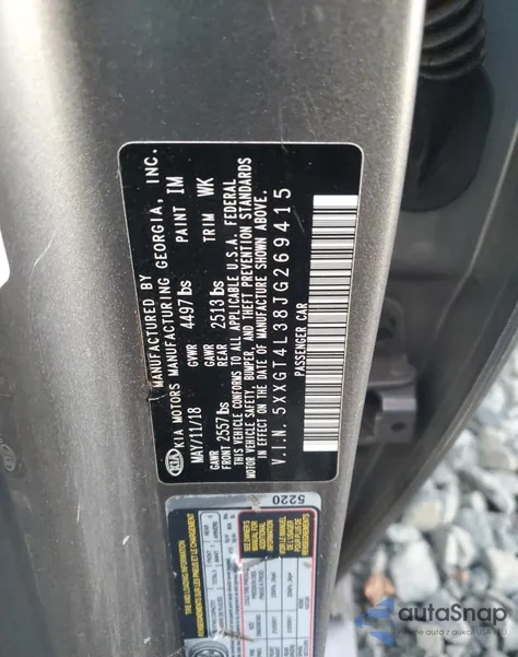 2018 Kia Optima Lx from USA, damaged, VIN 5XXGT4L38JG269415